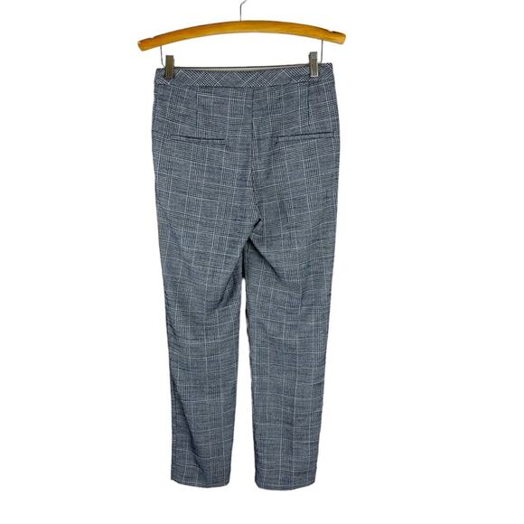 H&M black white plaid preppy academia trendy office ankle pants 4 - Picture 3 of 6